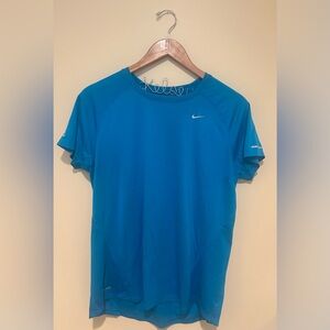Nike Bright Blue Dri-Fit Athletic Tee Size Large